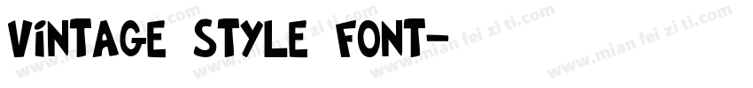 Vintage Style Font字体转换